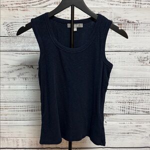 Marled Navy Blue Tank Top